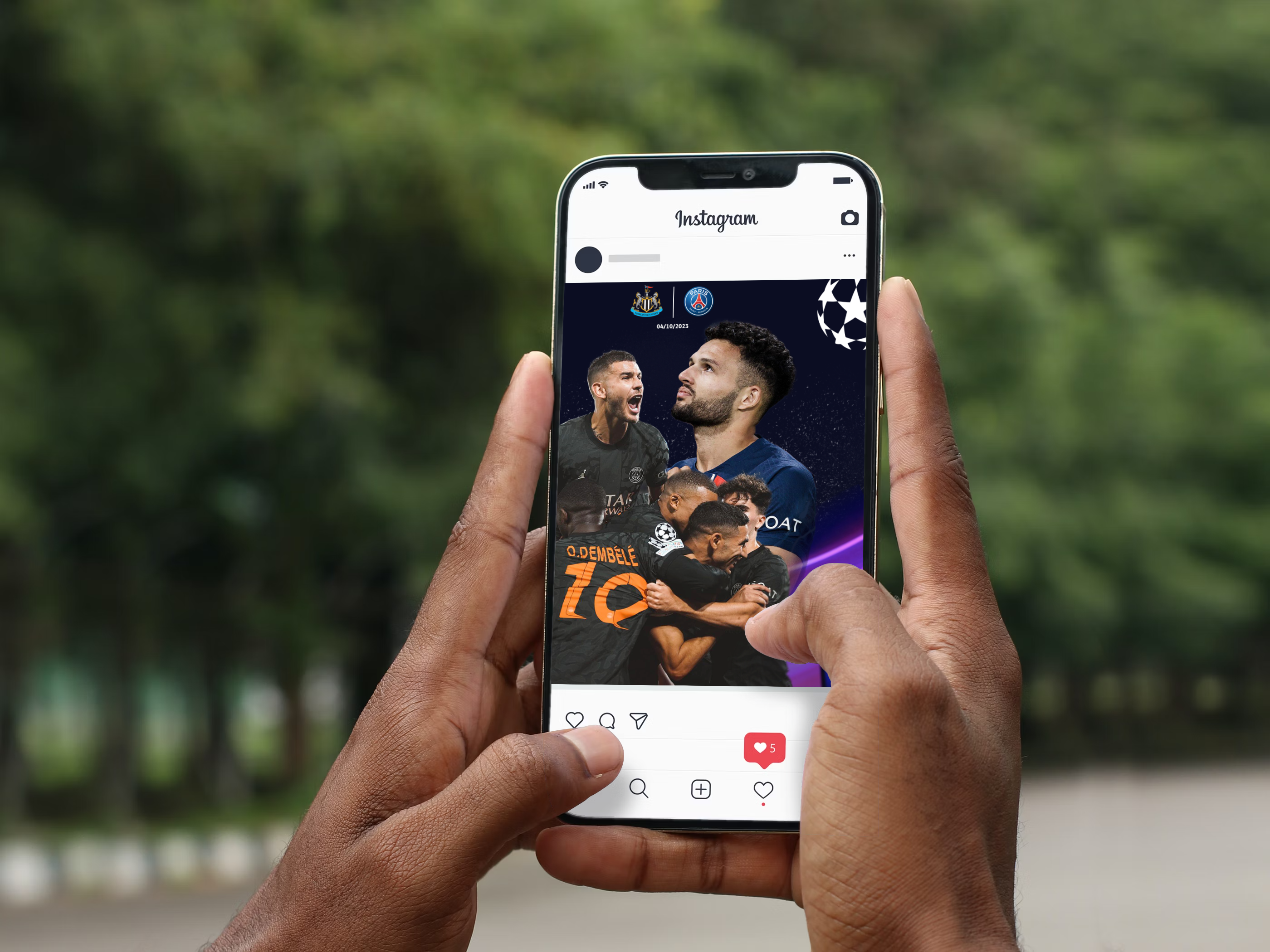 Newcastle FC/Paris Saint Germain – Visuel